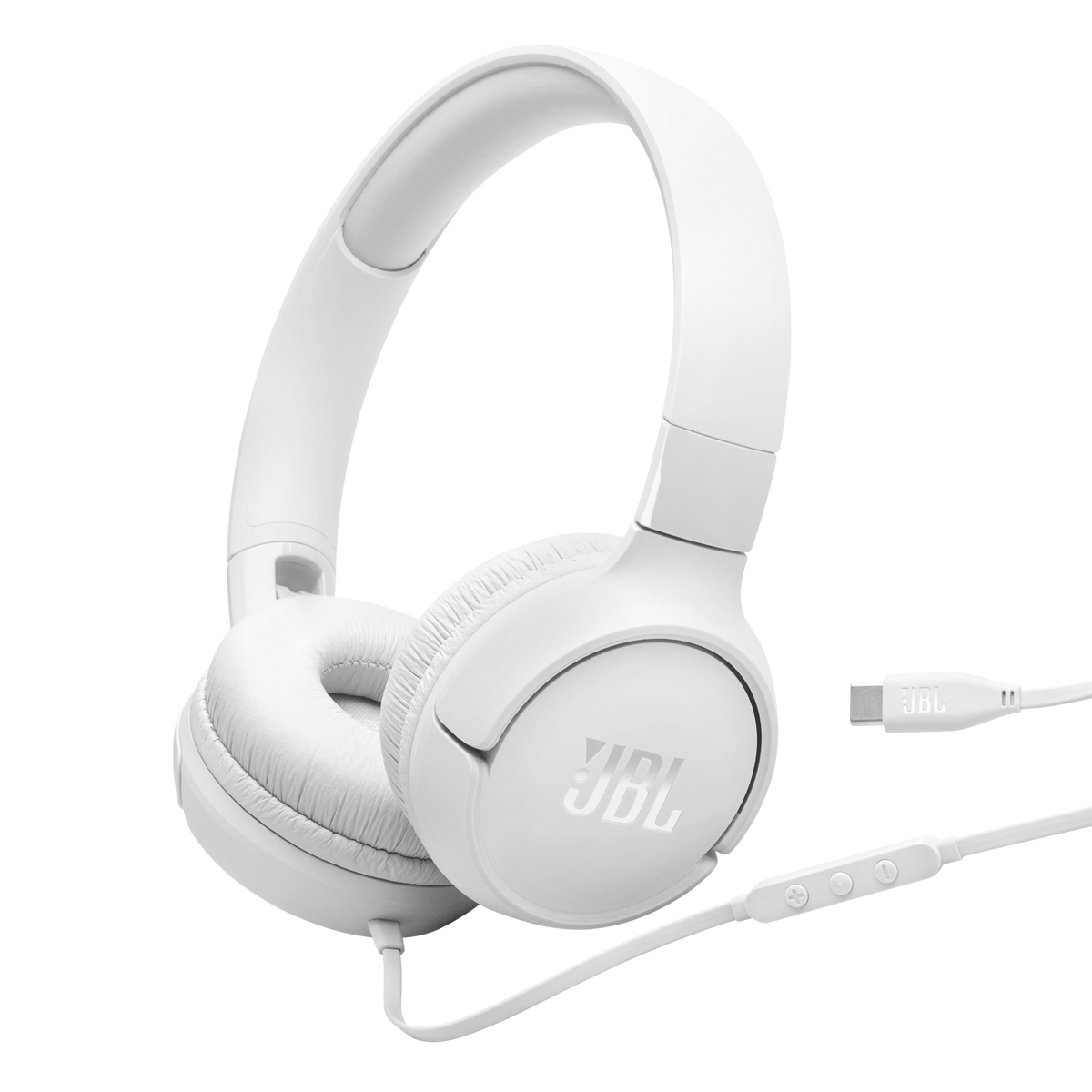 JBL Tune 520C Wired USB-C On-Ear Headphones - White