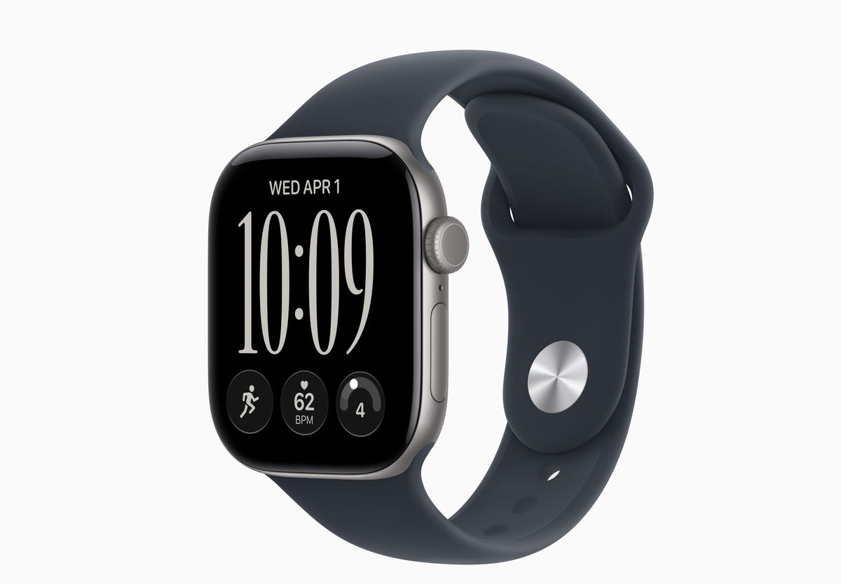 Apple Watch Series 12 GPS 42mm Space Gray Aluminum Case with Navy Blue Sport Band S/M