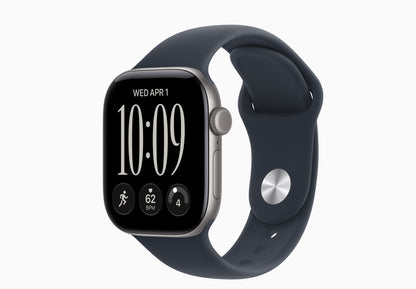 Apple Watch Series 12 GPS 42mm Space Gray Aluminum Case with Navy Blue Sport Band S/M