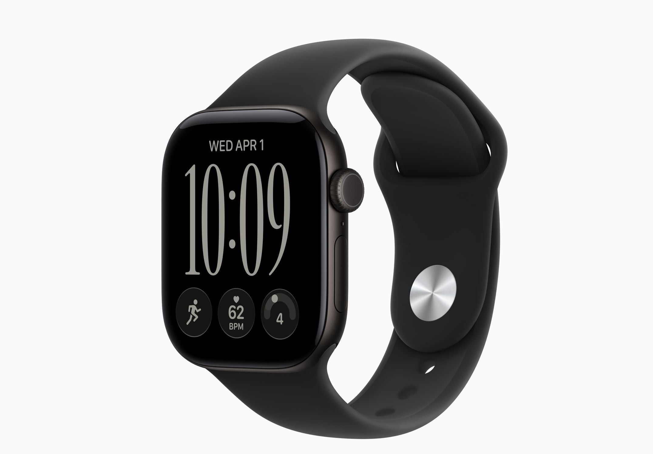 Apple Watch Series 12 GPS 42mm Black Aluminum Case with Black Sport Band M/L