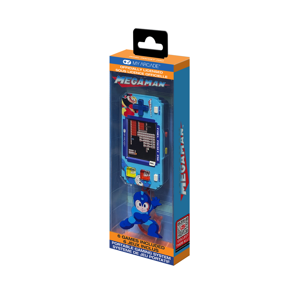 My Arcade Pixel Pocket Pro Mega Man Portable Gaming System (6 Games in 1)