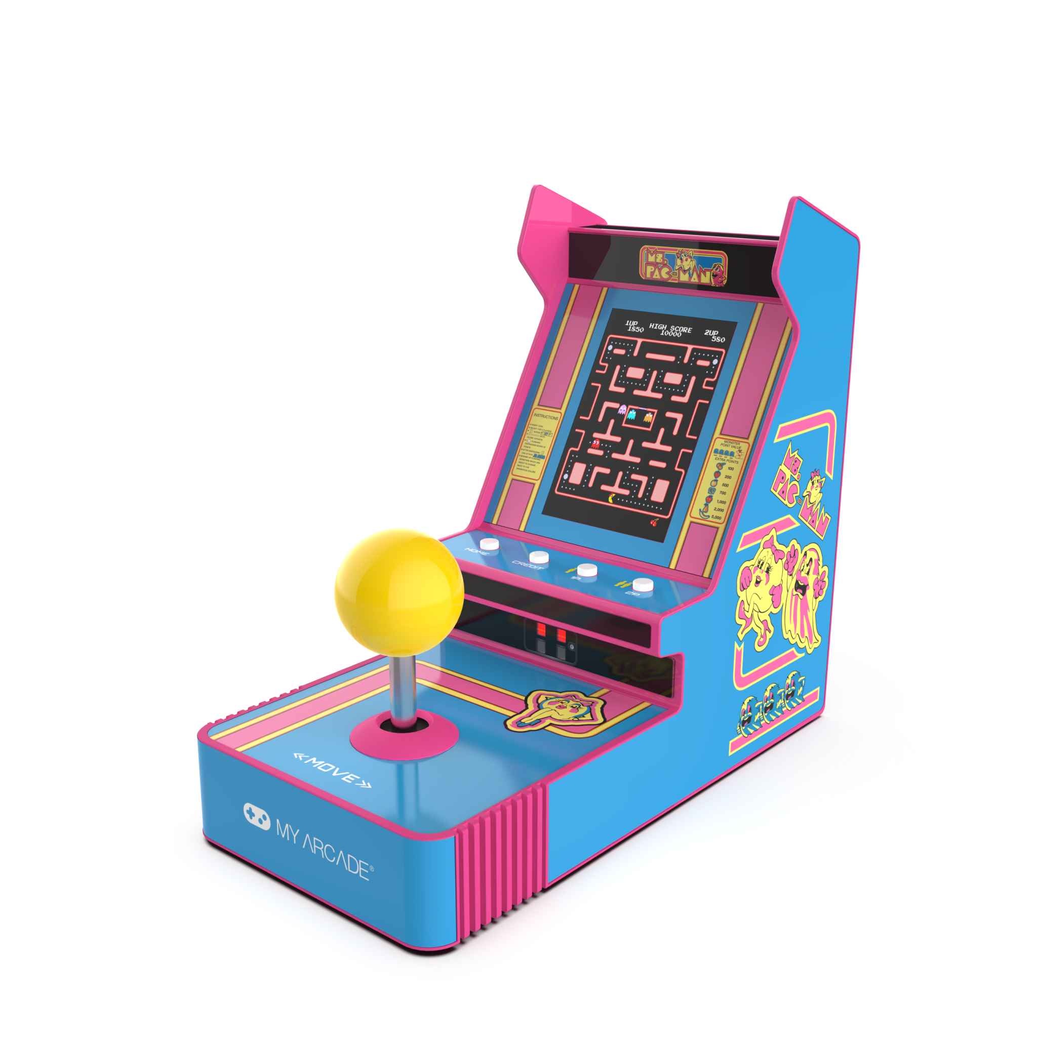 My Arcade Joystick Player 6.8" Ms. Pac-Man Portable Retro Arcade