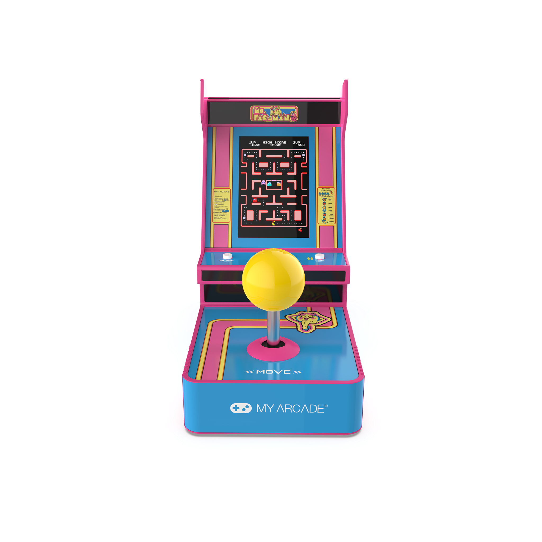 My Arcade Joystick Player 6.8" Ms. Pac-Man Portable Retro Arcade