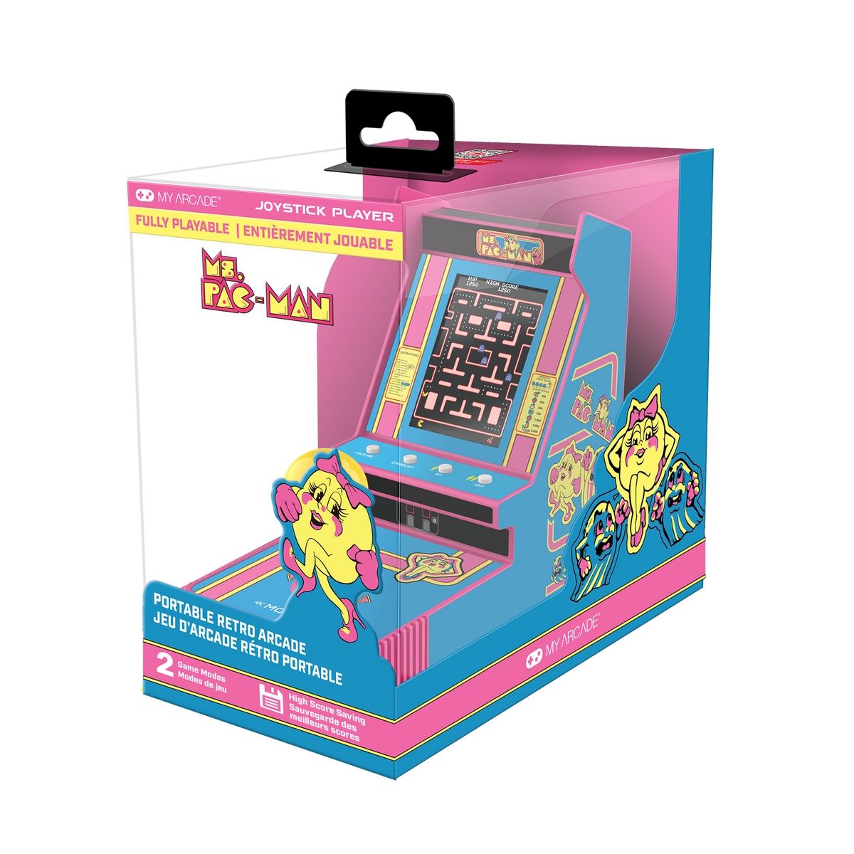 My Arcade Joystick Player 6.8" Ms. Pac-Man Portable Retro Arcade