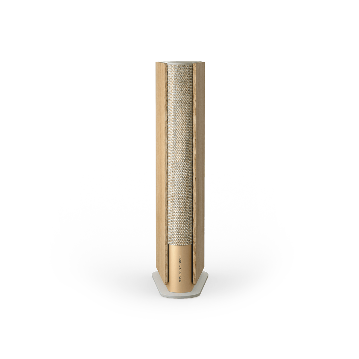 Bang & Olufsen Beosound Emerge Compact Wi-Fi Bookshelf Speaker - Gold Tone/Light Oak