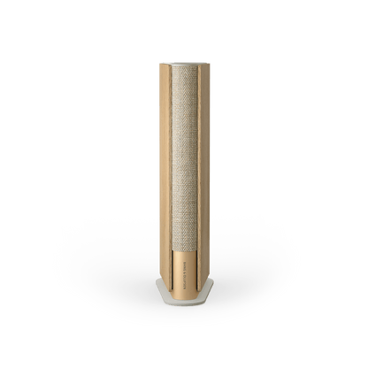 Bang & Olufsen Beosound Emerge Compact Wi-Fi Bookshelf Speaker - Gold Tone/Light Oak