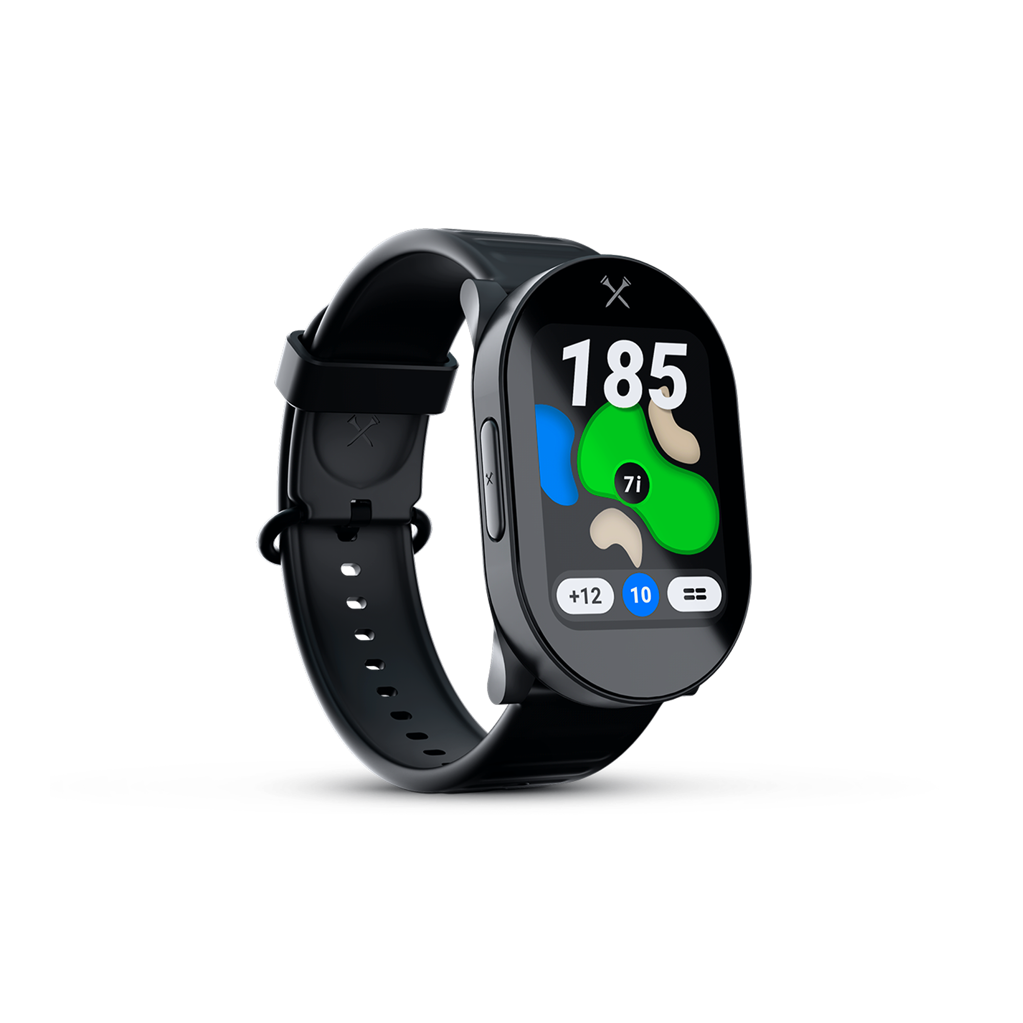 Blue Tees Golf Playmaker+ Touchscreen GPS Golf Watch - Black