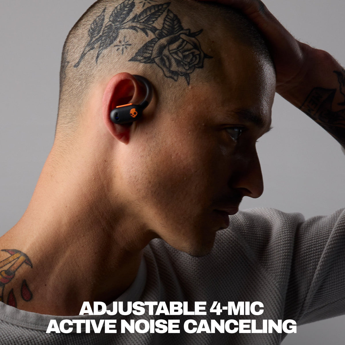 Skullcandy Push ANC Active True Wireless Sport Earbuds - Black/Orange
