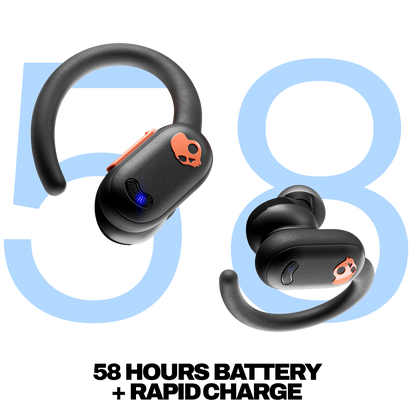 Skullcandy Push ANC Active True Wireless Sport Earbuds - Black/Orange