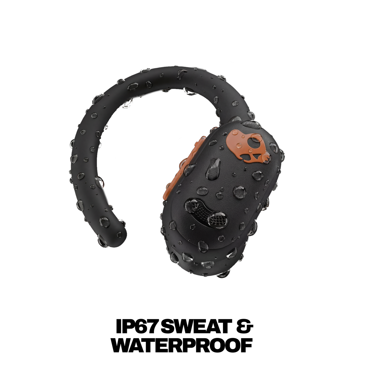 Skullcandy Push ANC Active True Wireless Sport Earbuds - Black/Orange