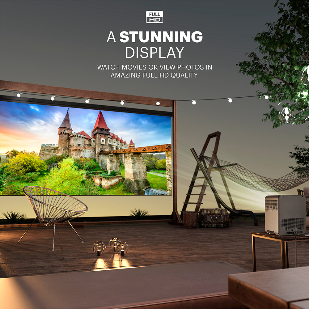 Kodak FLIK HD10 Smart Projector, Native 1080p with Voice Remote
