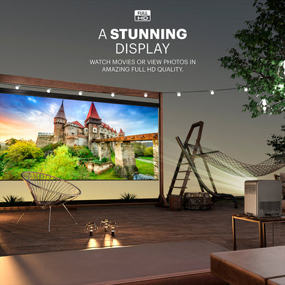 Kodak FLIK HD10 Smart Projector, Native 1080p with Voice Remote