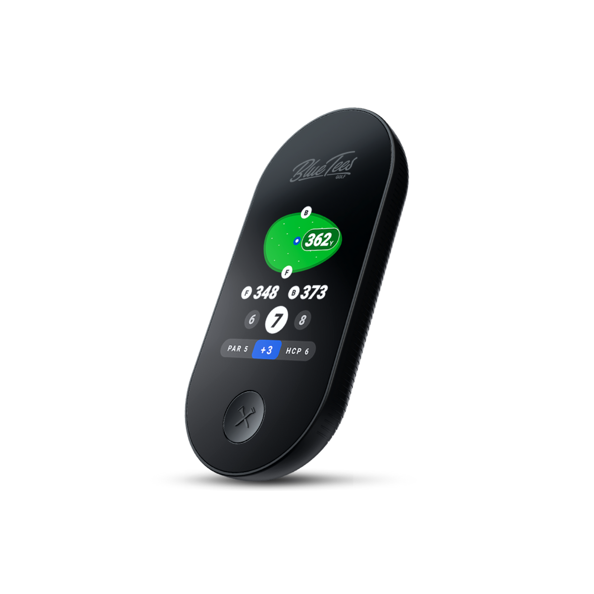 Blue Tees Golf Ringer Magnetic GPS Golf Handheld with Touch Screen - Black
