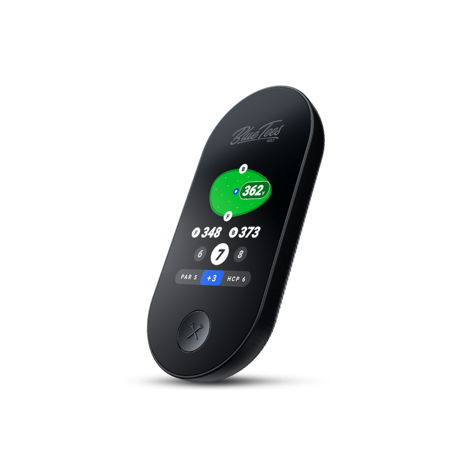 Blue Tees Golf Ringer Magnetic GPS Golf Handheld with Touch Screen - Black