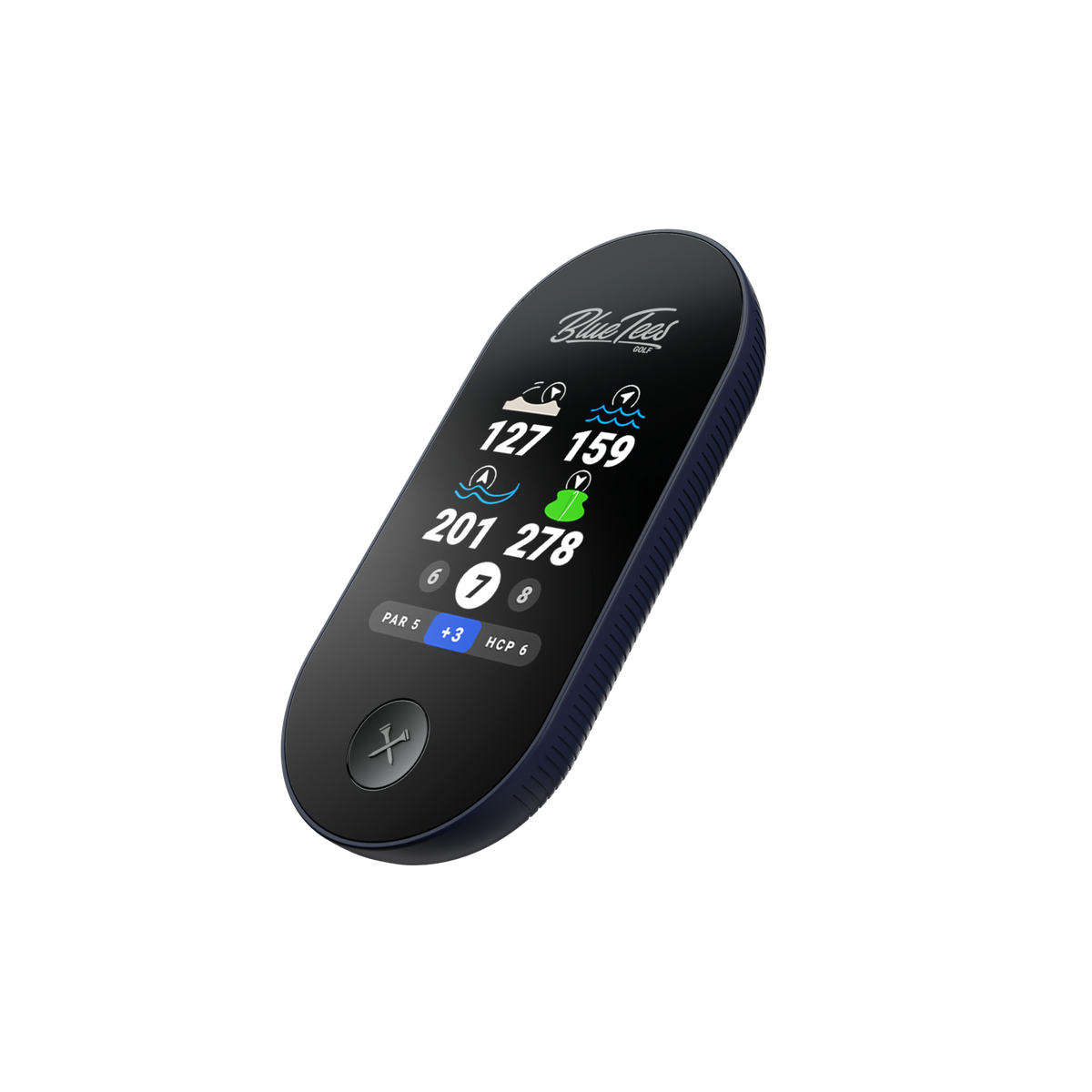 Blue Tees Golf Ringer Magnetic GPS Golf Handheld with Touch Screen - Blue