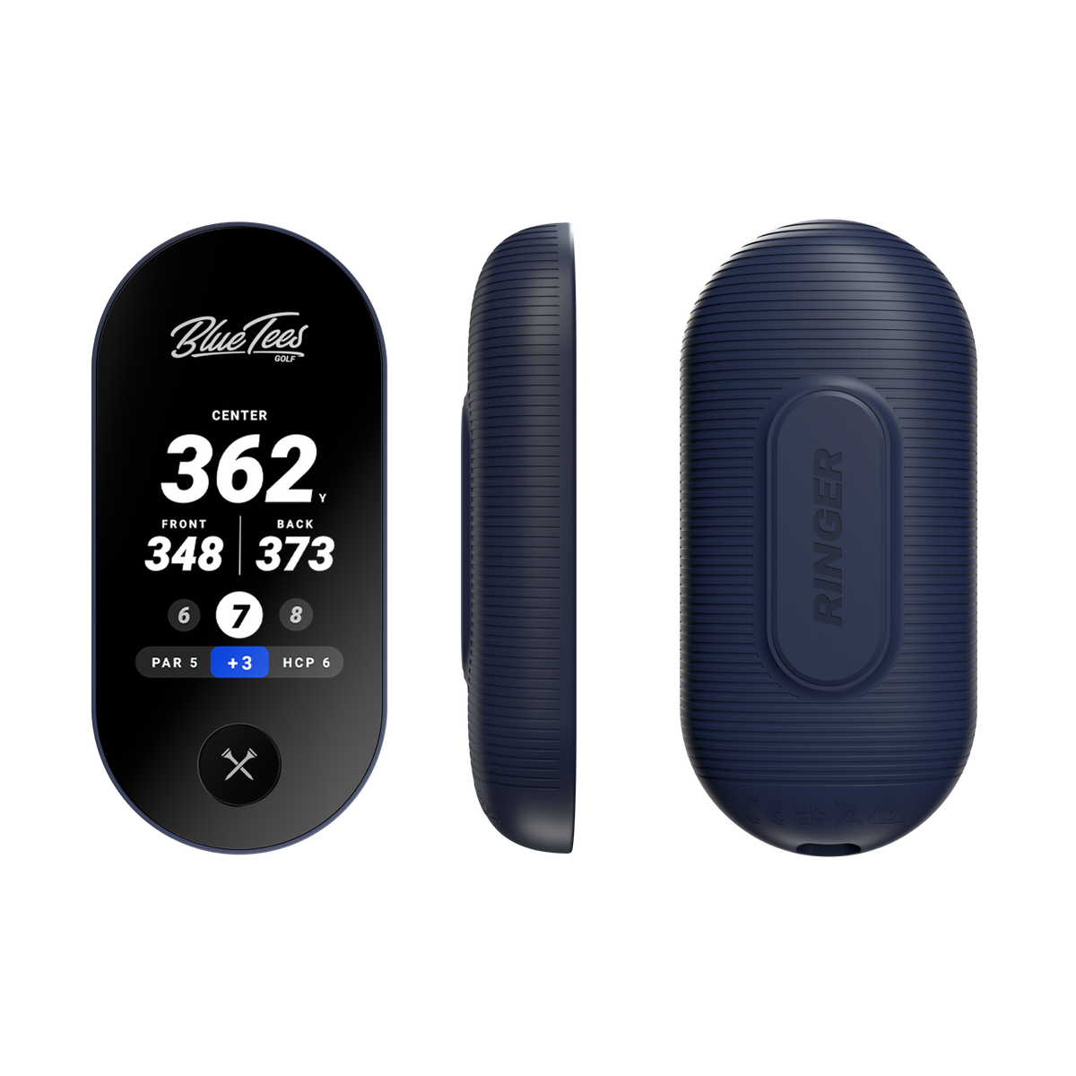 Blue Tees Golf Ringer Magnetic GPS Golf Handheld with Touch Screen - Blue