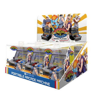 My Arcade Micro Player 7.5" Street Fighter II Champion Edition Collectible Arcade - 6 Piece Tray