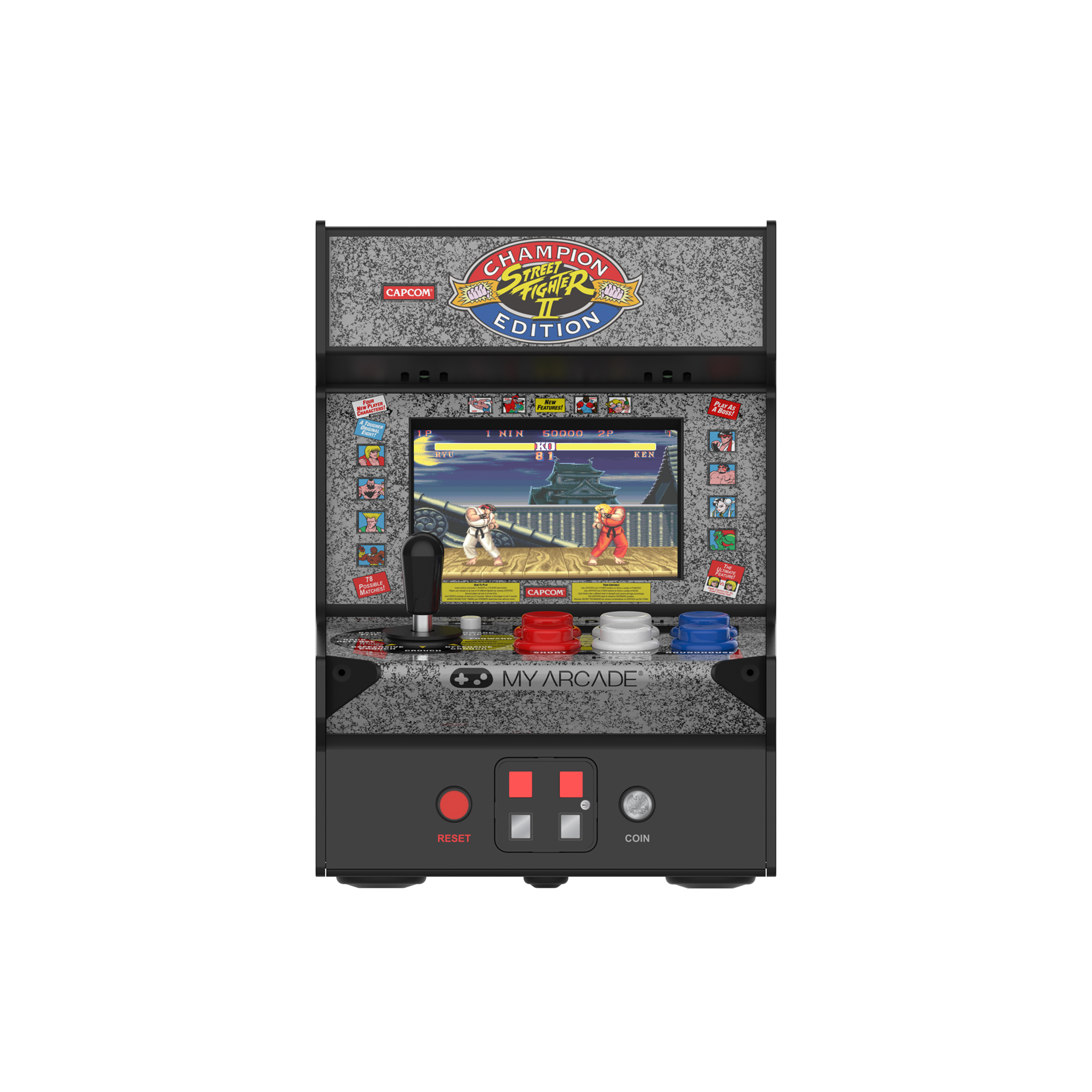 My Arcade Micro Player 7.5" Street Fighter II Champion Edition Collectible Retro Arcade