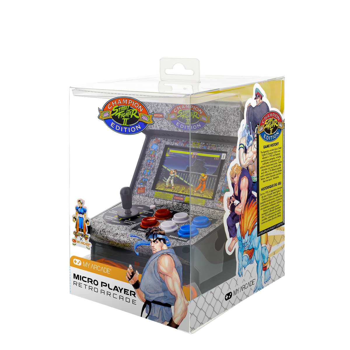 My Arcade Micro Player 7.5" Street Fighter II Champion Edition Collectible Retro Arcade