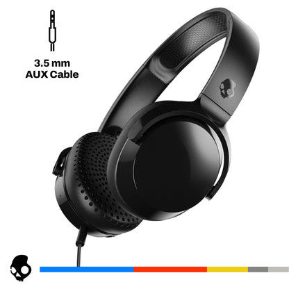 Skullcandy Riff Wired On-Ear Headphones with Microphone 3.5mm - Black