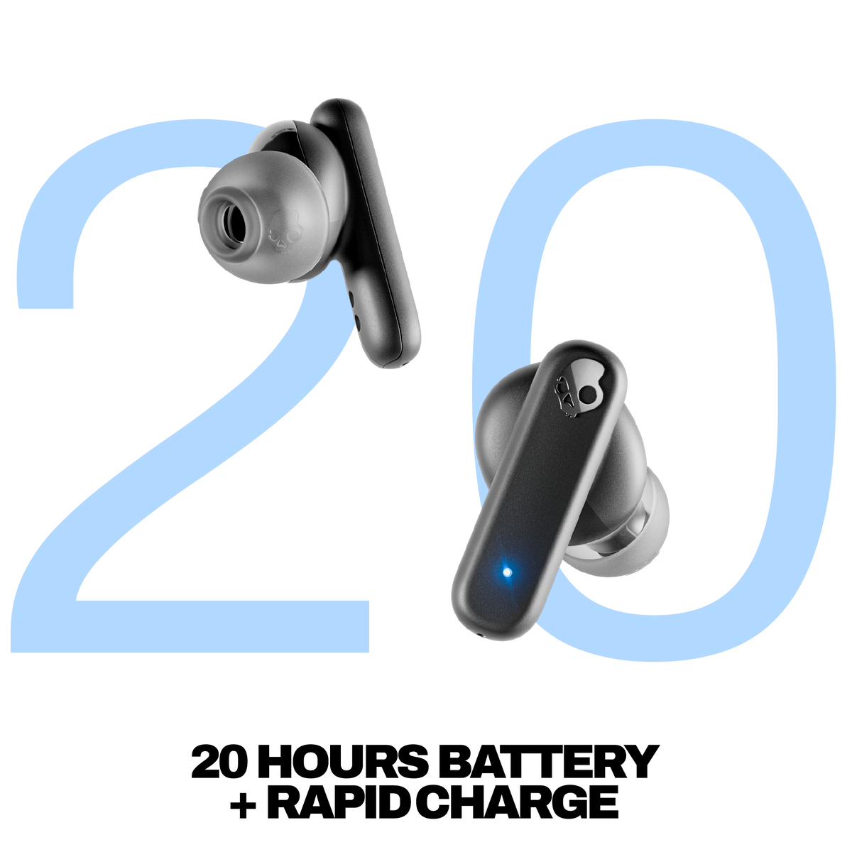 Skullcandy Smokin Buds True Wireless Earbuds - True Black