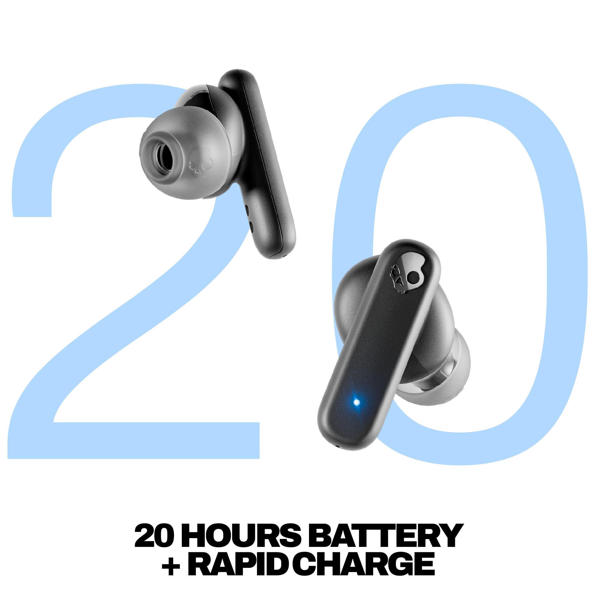 Skullcandy Smokin Buds True Wireless Earbuds - True Black