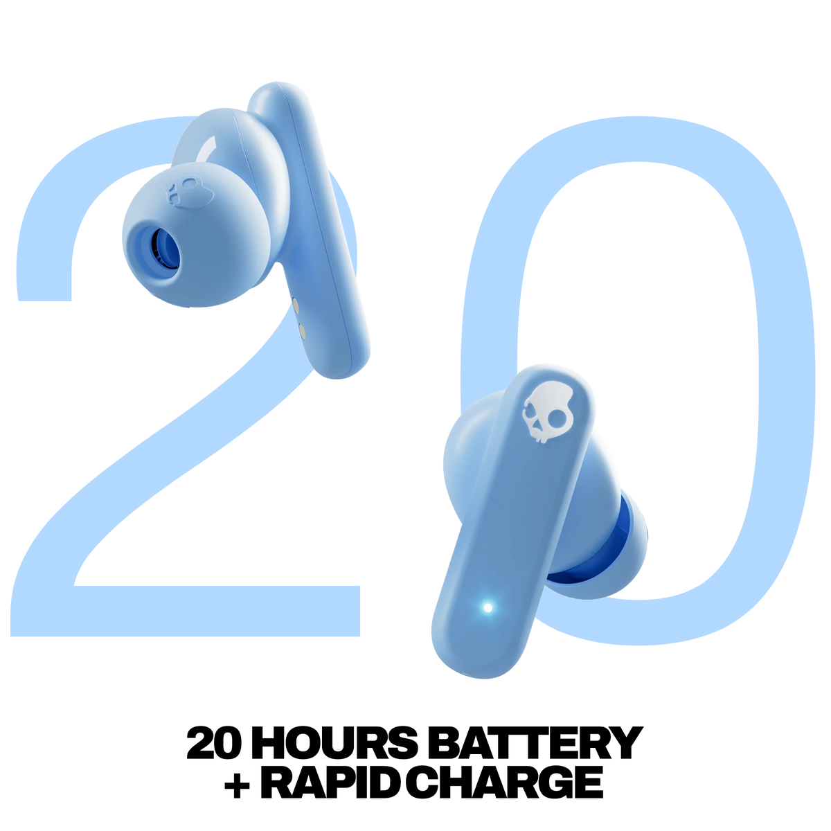 Skullcandy Smokin Buds True Wireless Earbuds - Preppy Blue