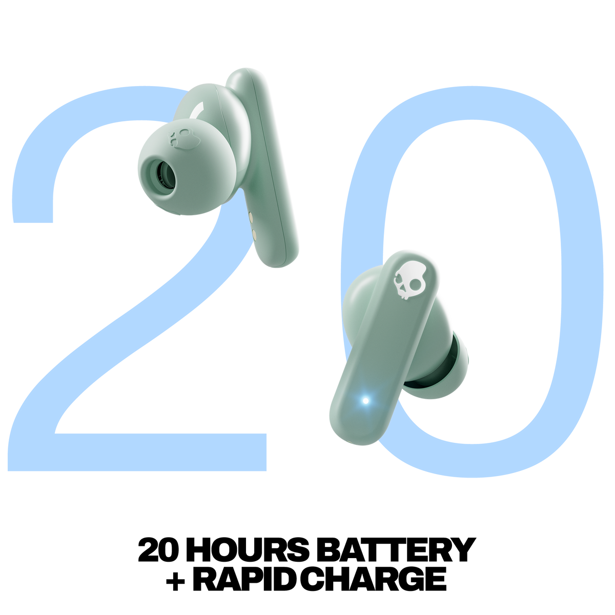 Skullcandy Smokin Buds True Wireless Earbuds - Preppy Sage
