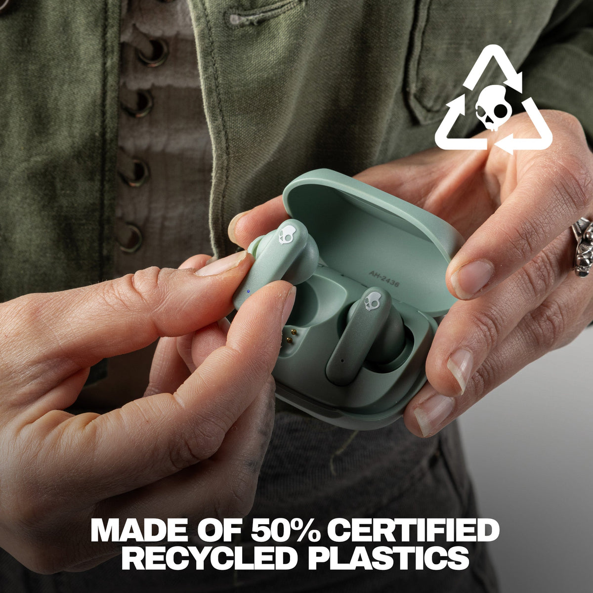 Skullcandy Smokin Buds True Wireless Earbuds - Preppy Sage
