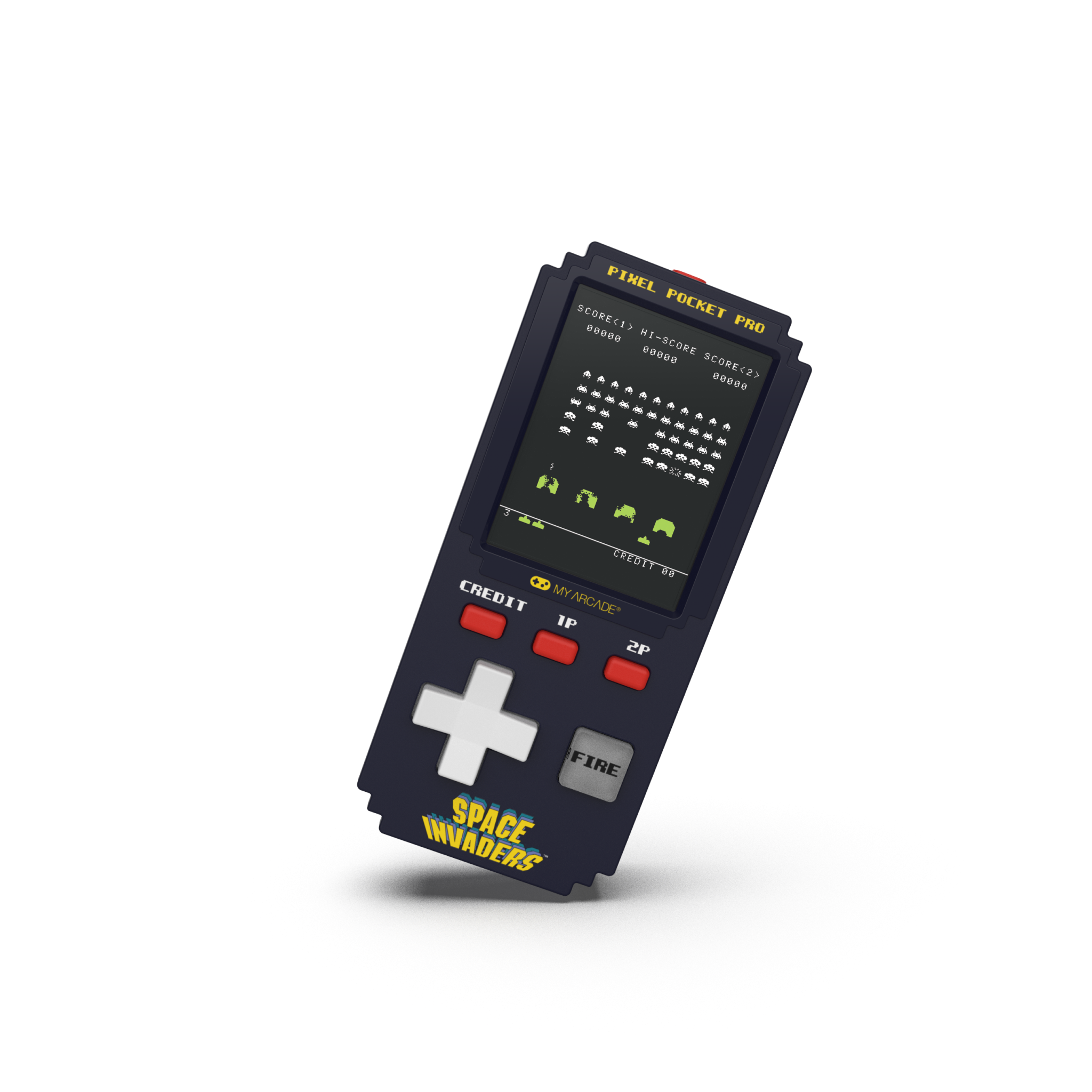 My Arcade Pixel Pocket Pro Space Invaders Portable Gaming System