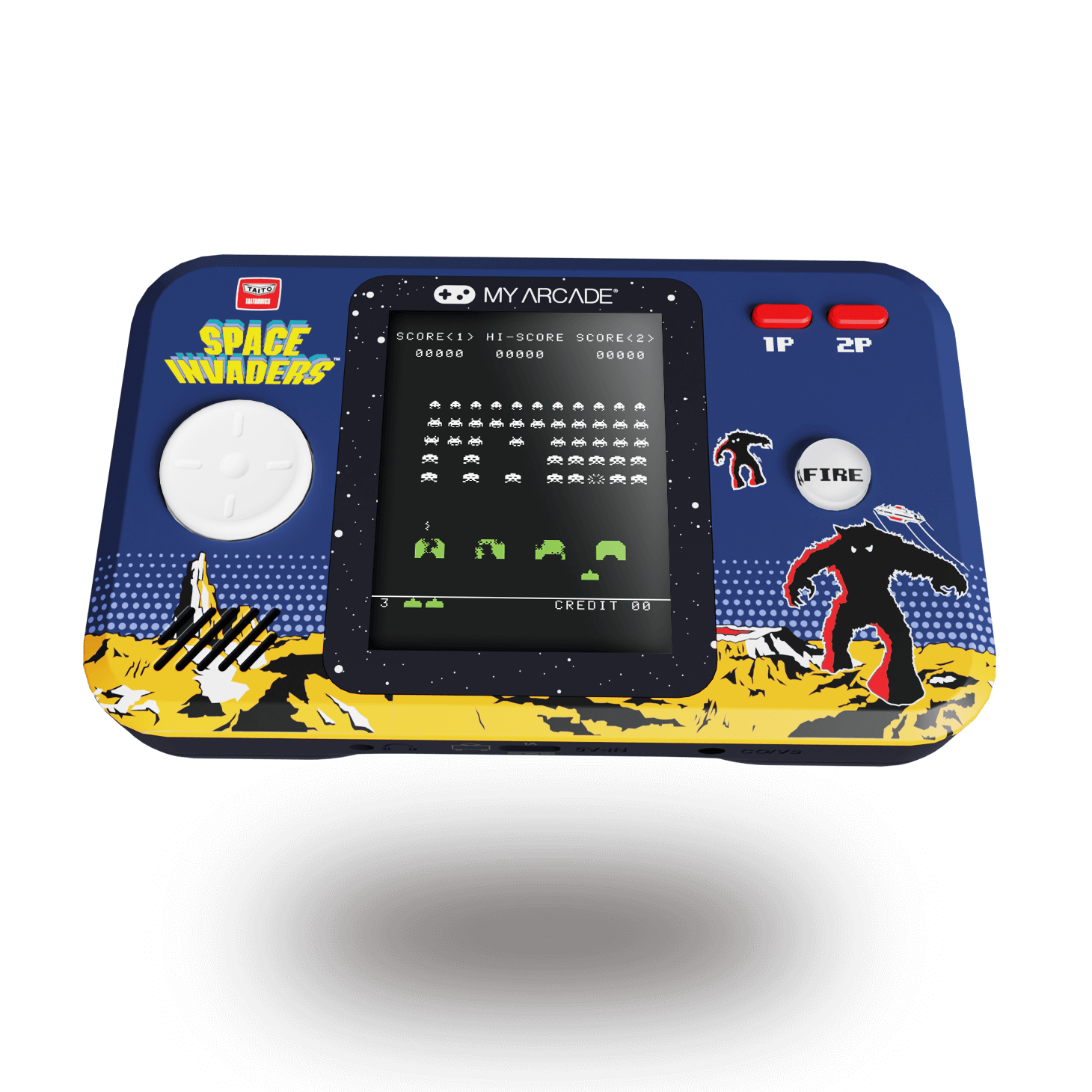 My Arcade Pocket Player Pro Space Invaders Portable Gaming System with Travel Case