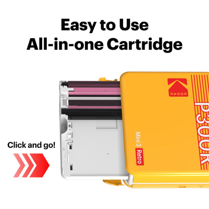 Kodak Mini 3 Retro Portable Square Photo Printer - White