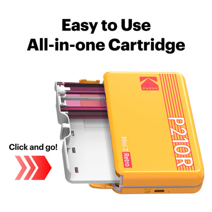 Kodak Mini 2 Retro Portable Photo Printer - Yellow