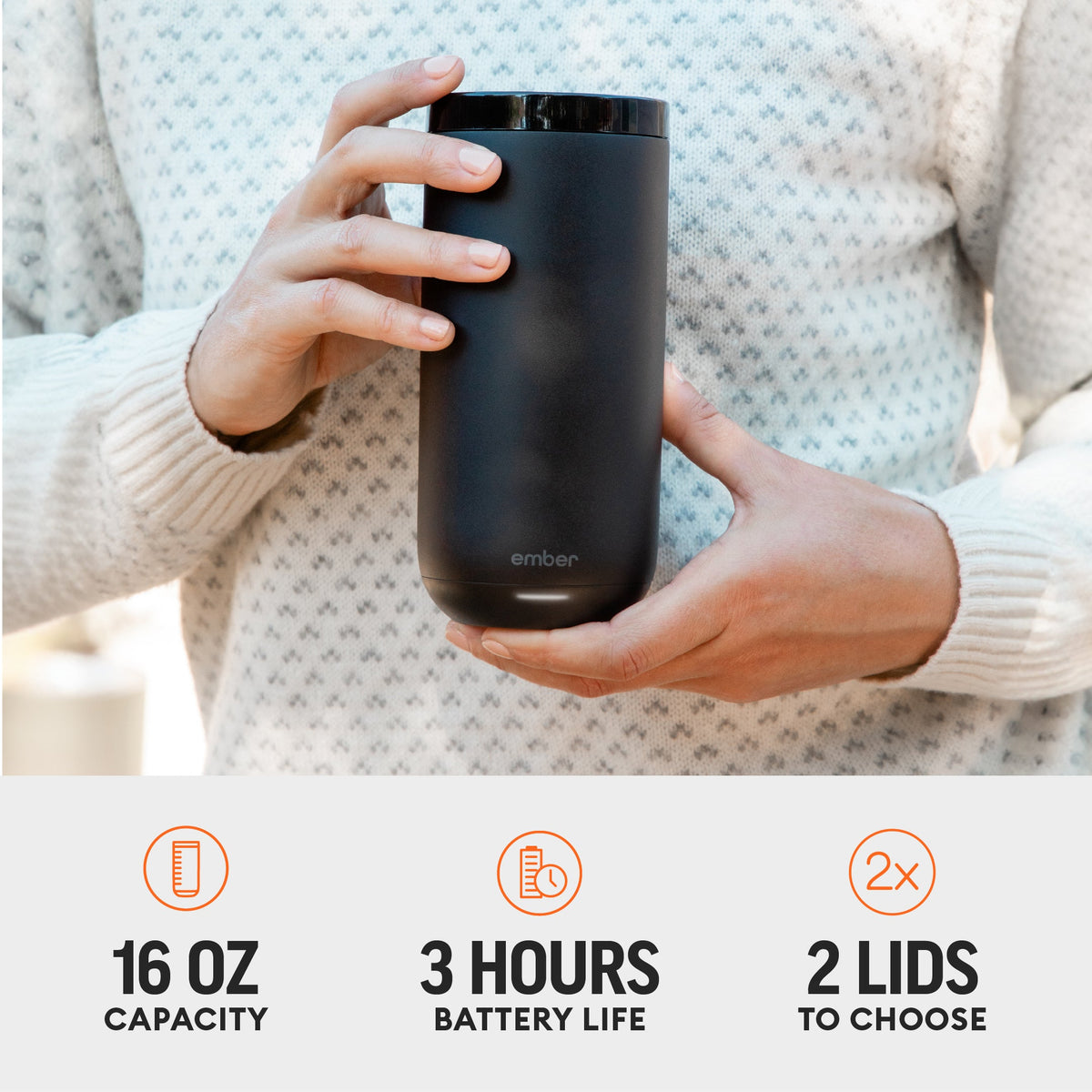 Ember Tumbler Temperature Control Smart Tumbler 16 oz - Black