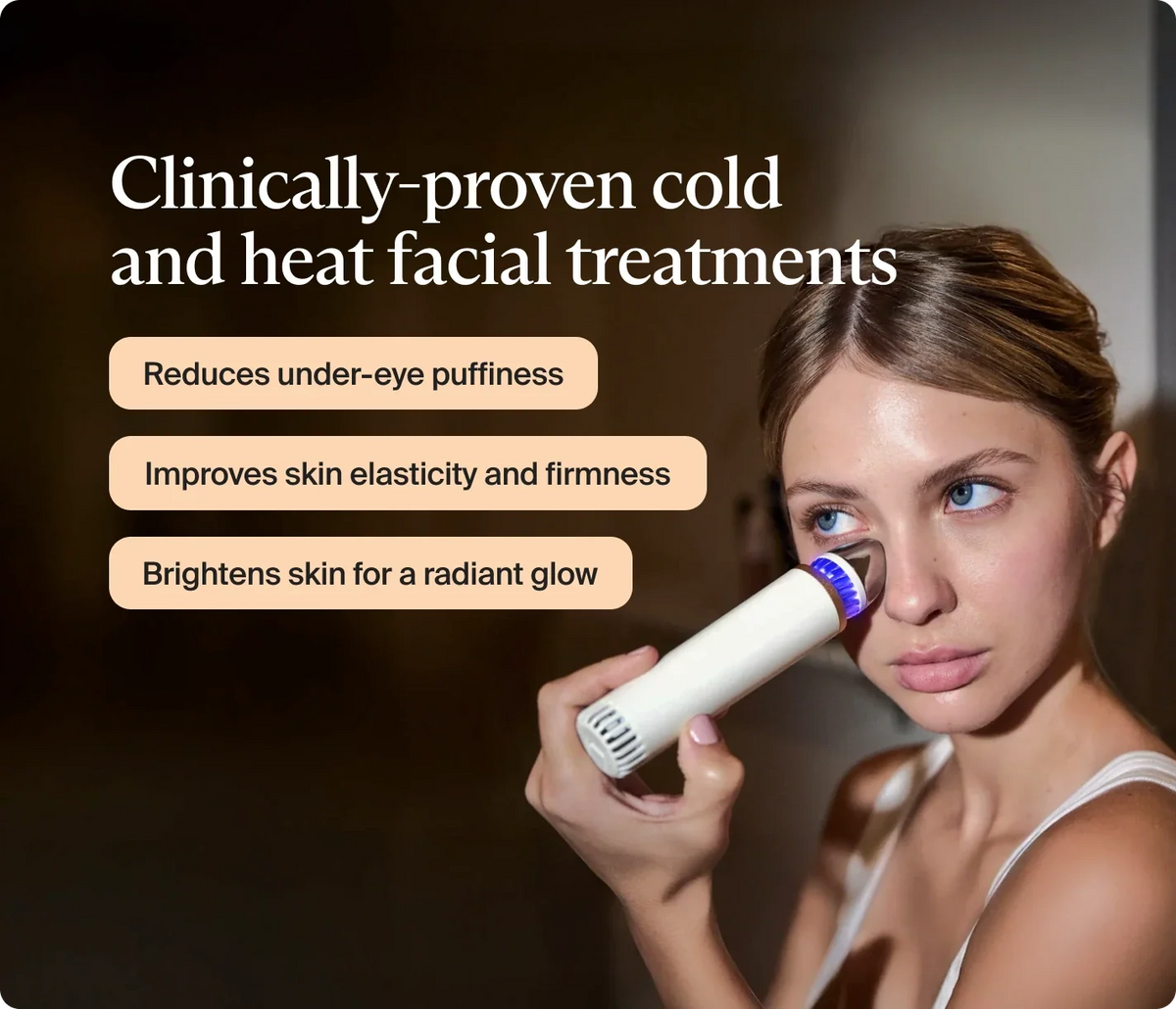 Therabody TheraFace Depuffing Wand Hot & Cold Facial Tool - White