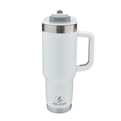 Pelican Porter Dual Lid 40 oz Insulated Tumbler - Bright White