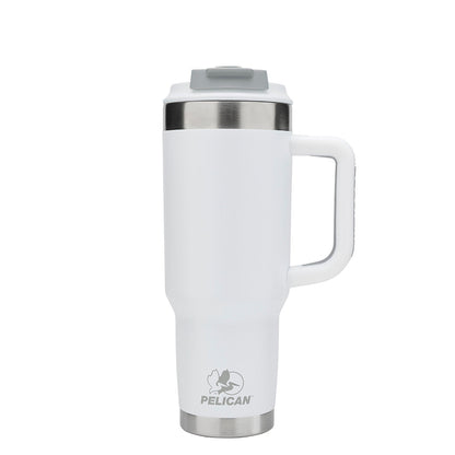 Pelican Porter Dual Lid 40 oz Insulated Tumbler - Bright White