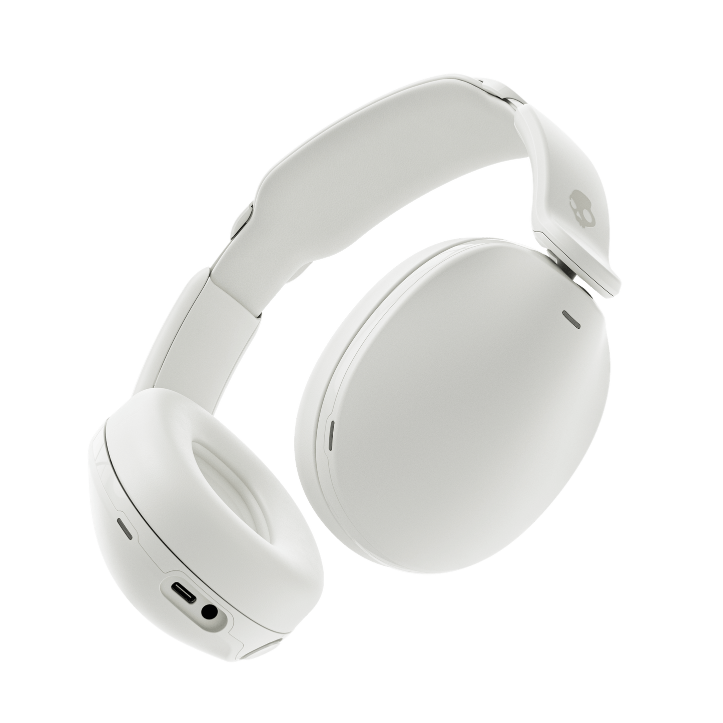 Skullcandy Hesh 360 Wireless Over-Ear Bluetooth Headphones, Up to 100 Hours Battery, Noise Isolating Fit, Flat-Folding Collapsible Design, Microphone iPhone Android - Bone