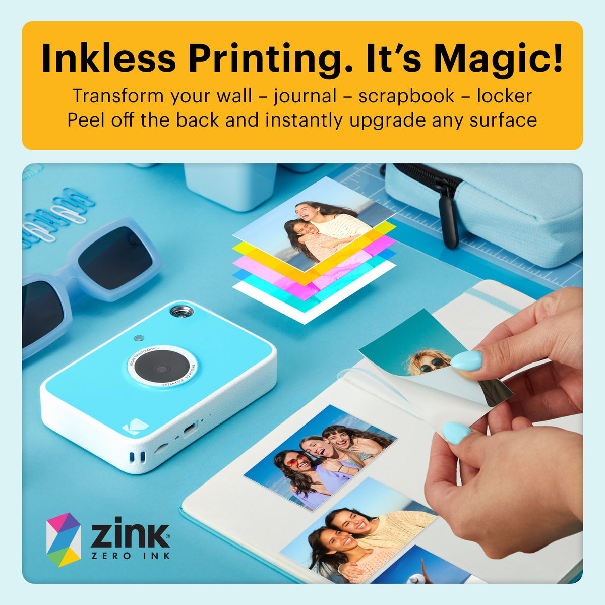 Kodak Printomatic+ Instant Print Digital Camera - Blue
