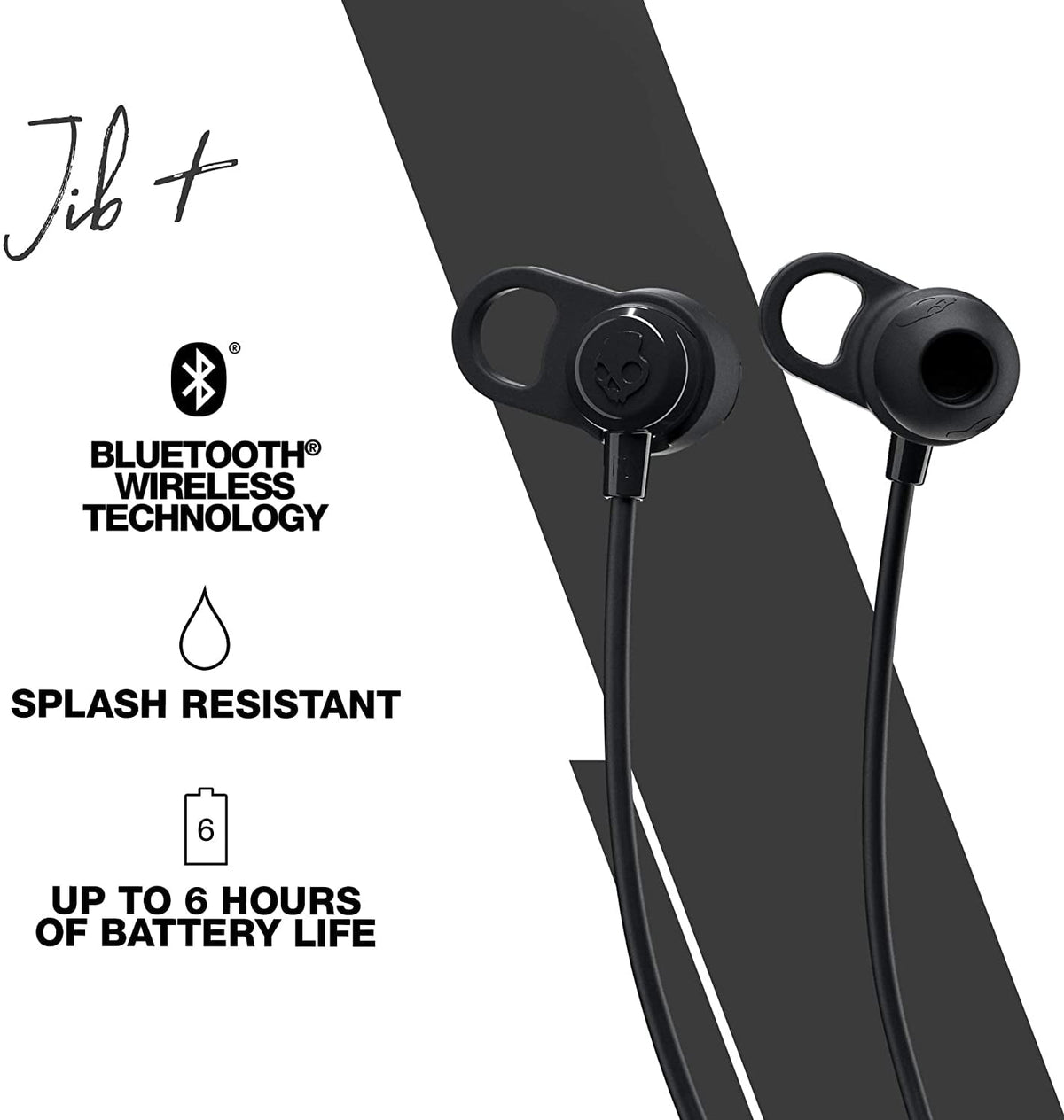Skullcandy Jib+ Wireless Bluetooth In-Ear Earbuds - Black