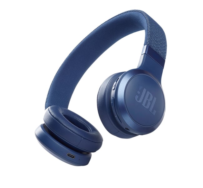 JBL Live 460NC Wireless Noise Cancelling On-Ear Headphones - Blue