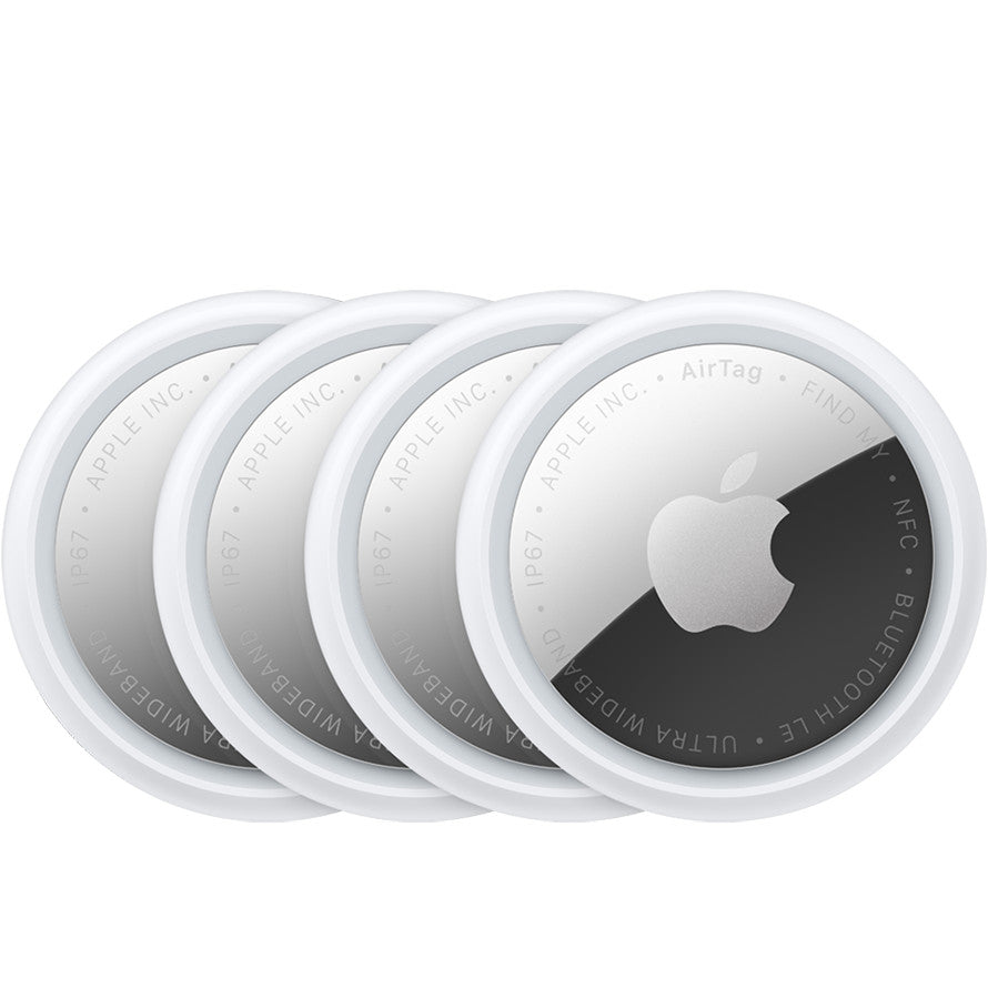 Apple AirTag Item Tracker 4-Pack - White/Silver