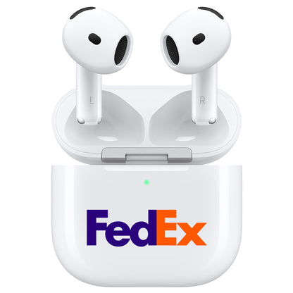 Apple AirPods 4 Wireless Earbuds with USB-C Charging Case - White with custom logo