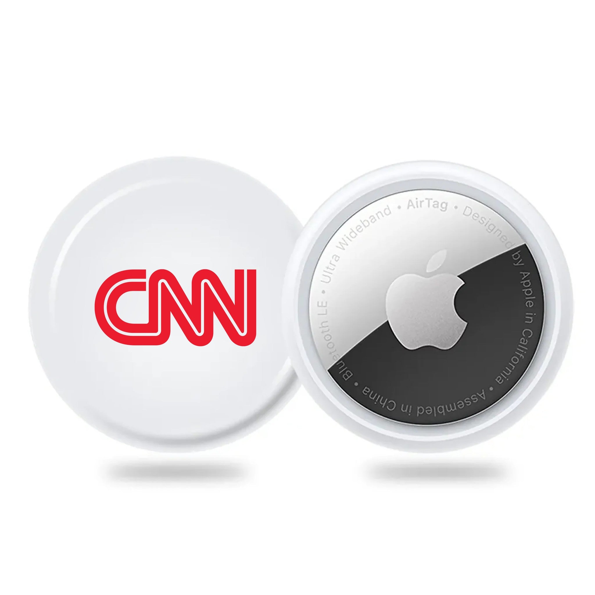 Apple AirTag Item Tracker - White with custom logo