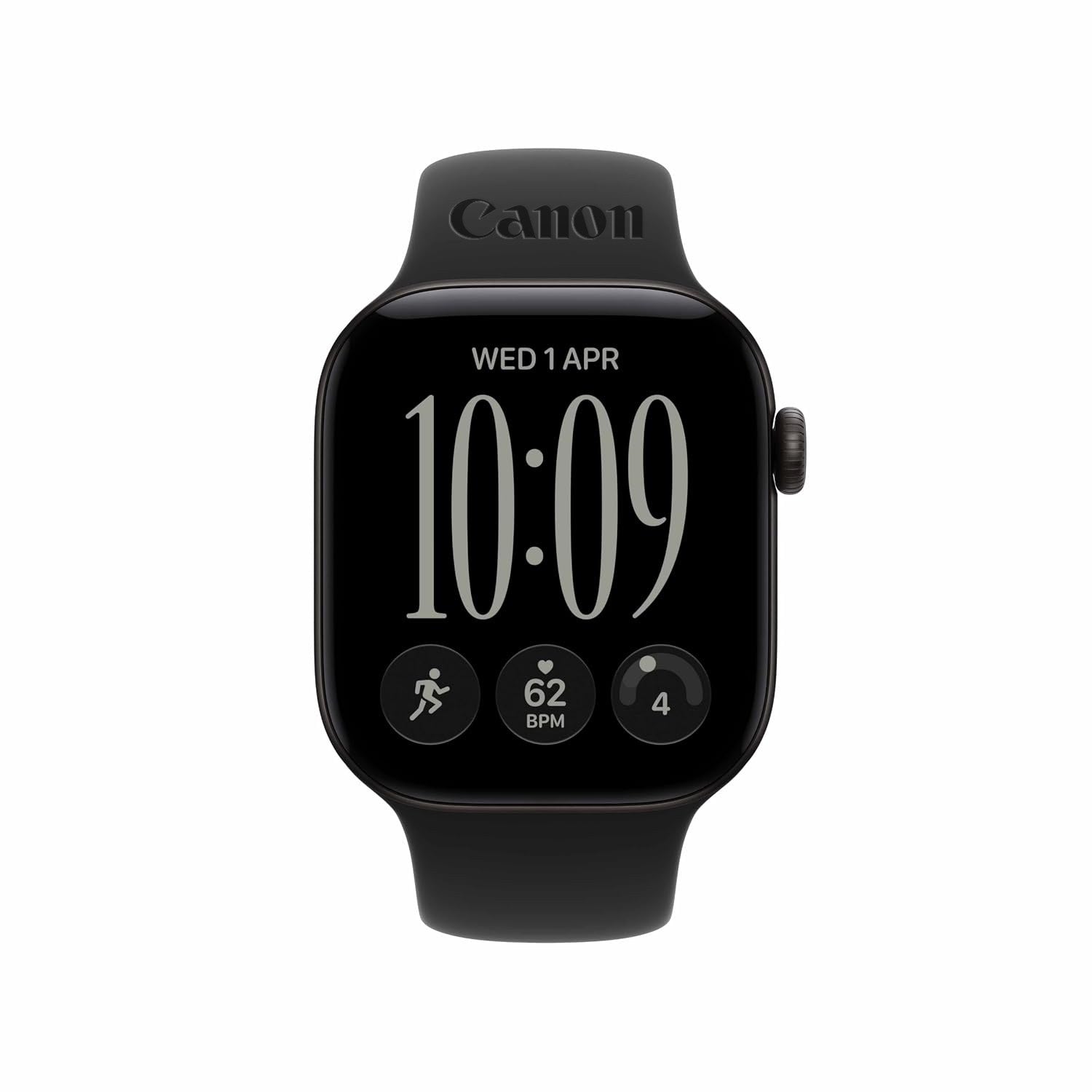 Apple Watch Series 12 GPS 42mm Black Aluminum Case with Black Sport Band M/L with custom logo