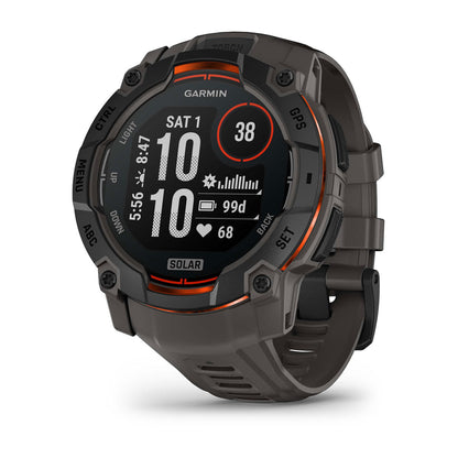 Garmin Instinct 3 Solar Rugged GPS Smartwatch 50mm - Black/Charcoal