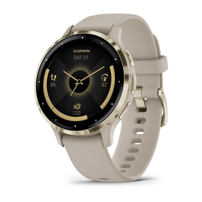 Garmin Venu 3S GPS Smartwatch 41mm - Soft Gold/French Gray