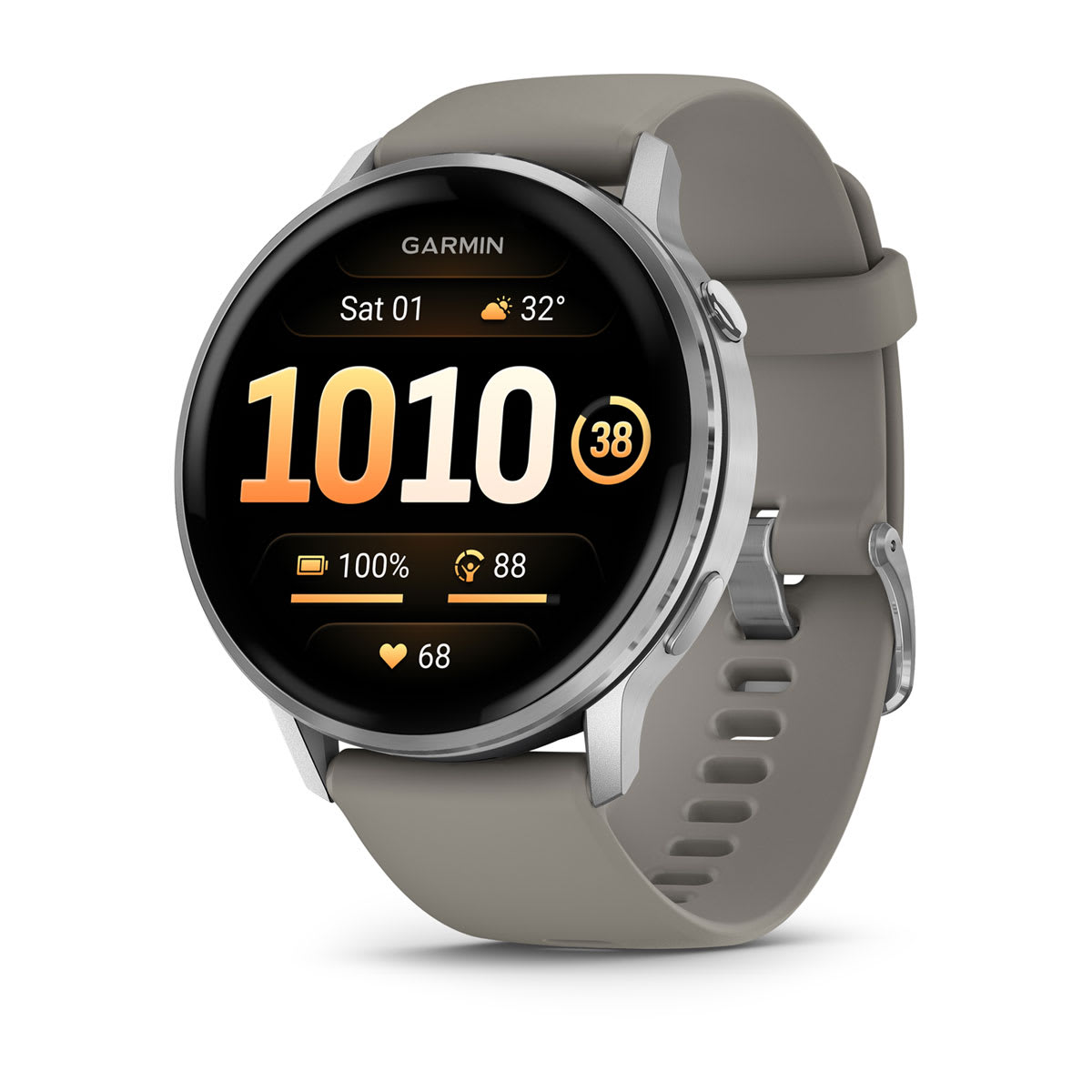 Garmin Venu 4 GPS Smartwatch 45mm - Silver/Silver Gray