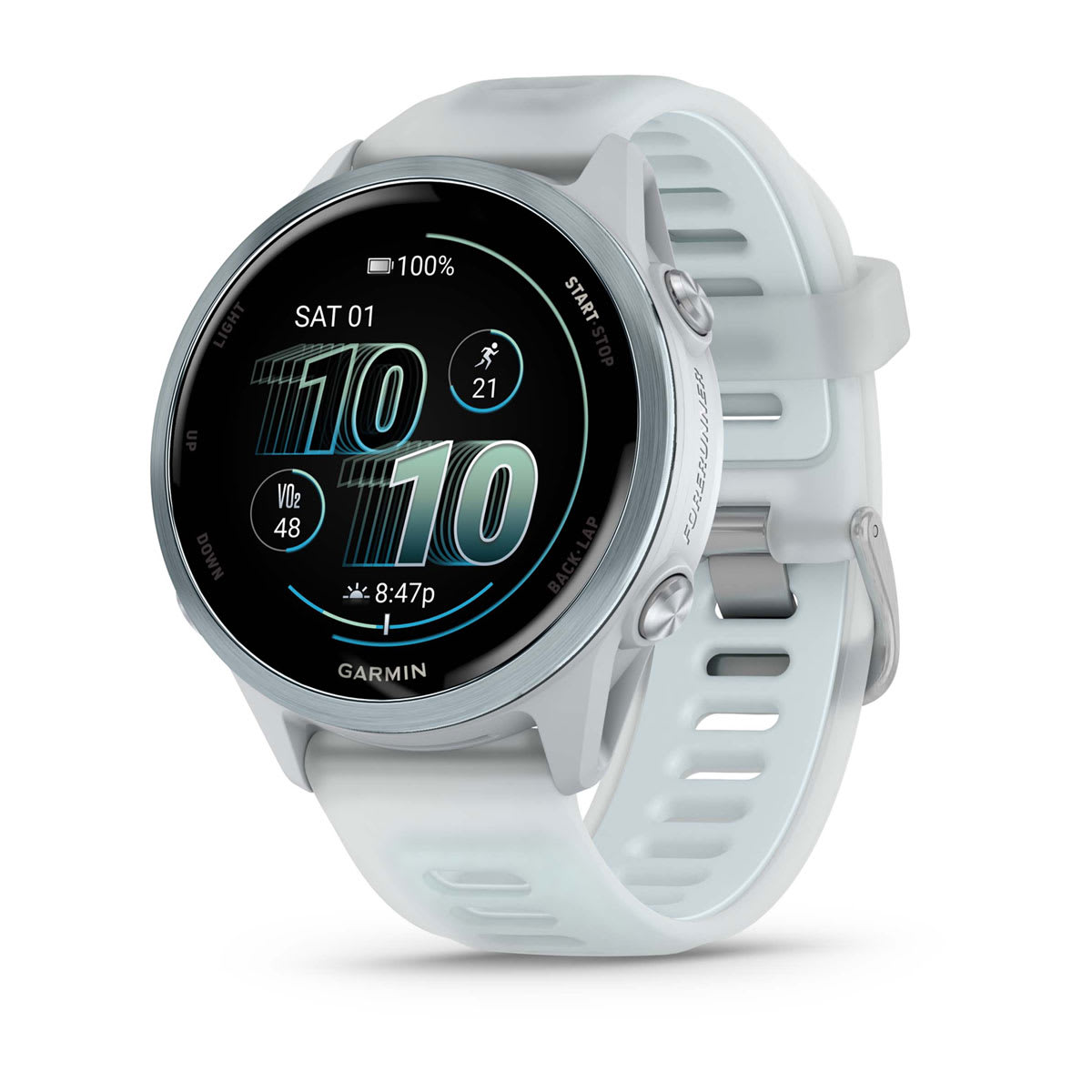 Garmin Forerunner 570 GPS Running Smartwatch 42mm - Cloud Blue/Whitestone