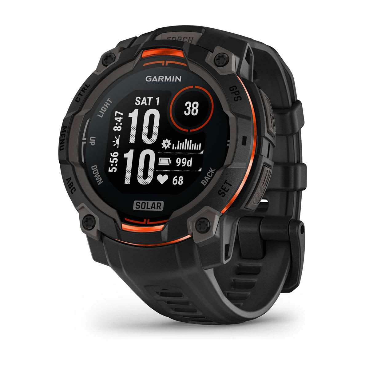 Garmin Instinct 3 Solar Rugged GPS Smartwatch 45mm - Black